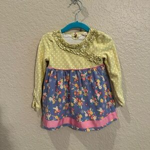 Matilda Jane Yellow and Blue Floral Kids Dress